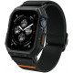 Juoda apyrankė Apple Watch  6 / 7 / 8 / 9 / SE 1 / 2 / 3 (44 / 45 mm) laikrodžiui "Spigen Lite Fit Pro"