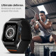 Juoda apyrankė Apple Watch  6 / 7 / 8 / 9 / SE 1 / 2 / 3 (44 / 45 mm) laikrodžiui "Spigen Lite Fit Pro"