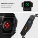 Juoda apyrankė Apple Watch  6 / 7 / 8 / 9 / SE 1 / 2 / 3 (44 / 45 mm) laikrodžiui "Spigen Lite Fit Pro"