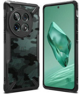 Juodas (Camo) dėklas Oneplus 12 telefonui "Ringke Fusion X"