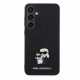 Juodas dėklas Samsung Galaxy S24 Plus telefonui "Karl Lagerfeld PU Saffiano Metal Karl and Choupette Case"