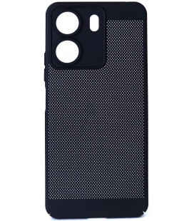 Juodas perforuotas dėklas Xiaomi Redmi 13C / Poco C65 telefonui "Breezy Case"