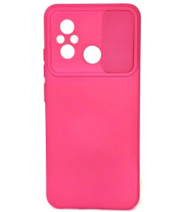 Rožinis dėklas su kameros apsauga Xiaomi Redmi 12C telefonui "Camshield Soft"