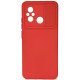 Raudonas dėklas su kameros apsauga Xiaomi Redmi 12C telefonui "Camshield Soft"