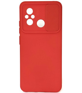 Raudonas dėklas su kameros apsauga Xiaomi Redmi 12C telefonui "Camshield Soft"