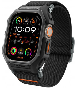 Matinis juoda apyrankė Apple Watch Ultra 1 / 2 / 3 / 4 (49 mm) laikrodžiui "Spigen Lite Fit Pro"