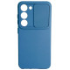 Mėlynas dėklas su kameros apsauga Samsung Galaxy S23 telefonui "Camshield Soft"