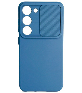 Mėlynas dėklas su kameros apsauga Samsung Galaxy S23 telefonui "Camshield Soft"