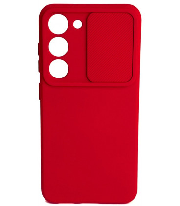 Raudonas dėklas su kameros apsauga Samsung Galaxy S23 telefonui "Camshield Soft"