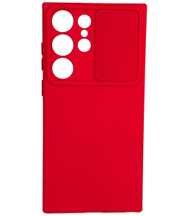 Raudonas dėklas su kameros apsauga Samsung Galaxy S23 Ultra telefonui "Camshield Soft"