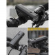Juodas priekinis dviračio žibintas (iki 200lm) balta šviesa 4 režimai (WFBLB2)