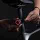 Juodas galinis dviračio žibintas raudona šviesa 5 režimai (WRBLB2)