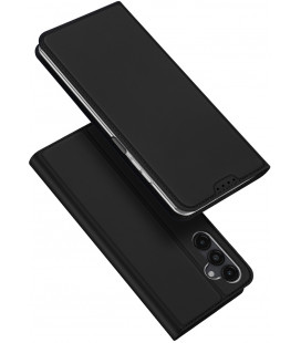 Juodas atverčiamas dėklas Samsung Galaxy A15 4G / A15 5G telefonui "Dux Ducis Skin Pro"