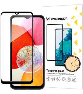Juodas apsauginis grūdintas stiklas Samsung Galaxy A15 4G / A15 5G telefonui "Wozinsky Full Glue"