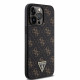 Juodas dėklas Apple iPhone 15 Pro Max telefonui "Guess PU Leather 4G Triangle Metal Logo Case"