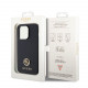 Juodas dėklas Apple iPhone 15 Pro Max telefonui "Guess PU 4G Strass Metal Logo Case"
