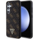 Juodas dėklas Samsung Galaxy S24 Plus telefonui "Guess PU Leather 4G Triangle Metal Logo Case"