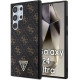 Juodas dėklas Samsung Galaxy S24 Ultra telefonui "Guess PU Leather 4G Triangle Metal Logo Case"