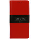 Raudonas odinis atverčiamas klasikinis dėklas Samsung Galaxy A54 5G telefonui "Book Special Case"