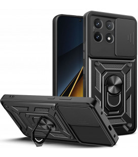 Juodas dėklas Xiaomi Poco X6 Pro 5G telefonui "Tech-Protect Camshield Pro"