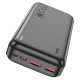 Juoda Išorinė baterija Power Bank PD 20W+Quick Charge 3.0 22.5W 20000mAh "Hoco J101A"