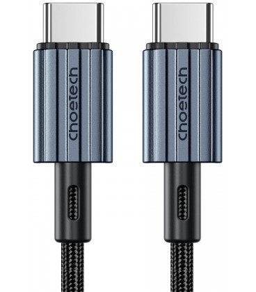 Juodas laidas USB-C - USB-C PD60W 120cm "Choetech XCC-1014"