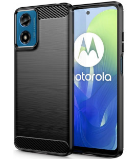 Juodas dėklas Motorola Moto G24 / G24 Power / G04 telefonui "Tech-Protect TPUCarbon"