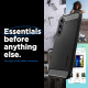 Matinis juodas dėklas Samsung Galaxy A55 5G telefonui "Spigen Rugged Armor"