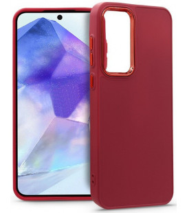 Rožinis dėklas Samsung Galaxy A55 5G telefonui "Frame Case"