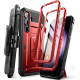 Raudonas dėklas Samsung Galaxy S24 telefonui "Supcase Unicorn Beetle Pro 2-Set"
