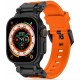 Oranžinė / juoda apyrankė Apple Watch (42 / 44 / 45 / 49 mm) laikrodžiui "Tech-Protect Delta Pro"