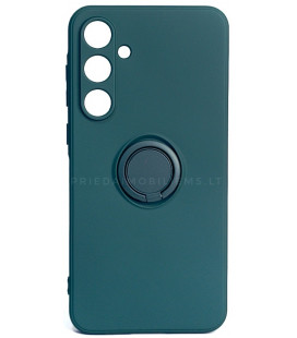 Žalias dėklas su žiedu Samsung Galaxy A55 5G telefonui "Ring Case"