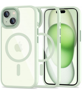 Žalias / skaidrus dėklas Apple iPhone 15 telefonui "Tech-Protect Magmat Magsafe"