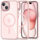 Rožinis / skaidrus dėklas Apple iPhone 15 telefonui "Tech-Protect Magmat Magsafe"