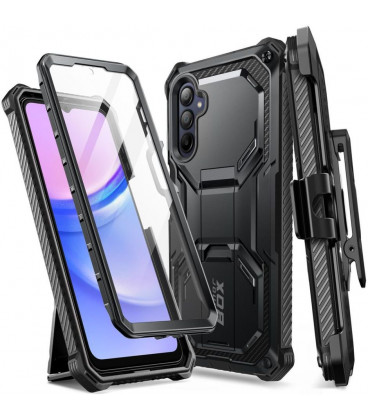 Juodas dėklas Samsung Galaxy A15 4G / 5G telefonui "Supcase IBLSN Armorbox"