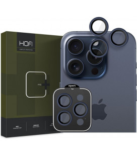 Mėlyna kameros apsauga Apple iPhone 15 Pro / 15 Pro Max telefonui "Hofi CamRing Pro+"