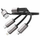 Pilkas laidas USB - (Lightning + Type-C + MicroUSB) 3.5A 100cm "Tech-Protect Ultraboost 3in1"