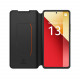 Juodas atverčiamas dėklas Xiaomi Redmi Note 13 Pro 4G telefonui "Made for Xiaomi Book Case with Necklace"