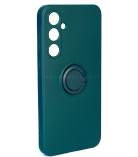 Žalias dėklas su žiedu Samsung Galaxy A35 5G telefonui "Ring Case"