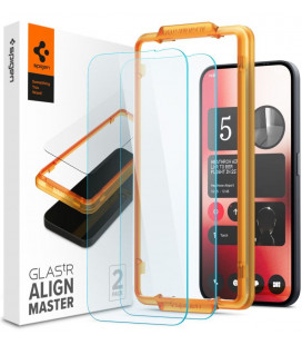 Apsauginis grūdintas stiklas Nothing Phone 2A / 2A Plus telefonui "Spigen AlignMaster Glas tR 2-Pack"