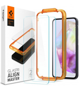 Apsauginis grūdintas stiklas Samsung Galaxy A35 5G telefonui "Spigen AlignMaster Glas tR 2-Pack"