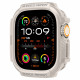 Smėlio spalvos dėklas Apple Watch Ultra 1 / 2 / 3 / 4 (49 mm) laikrodžiui "Spigen Rugged Armor"
