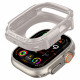 Smėlio spalvos dėklas Apple Watch Ultra 1 / 2 / 3 / 4 (49 mm) laikrodžiui "Spigen Rugged Armor"