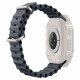 Smėlio spalvos dėklas Apple Watch Ultra 1 / 2 / 3 / 4 (49 mm) laikrodžiui "Spigen Rugged Armor"