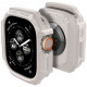 Smėlio spalvos dėklas Apple Watch Ultra 1 / 2 / 3 (49 mm) laikrodžiui "Spigen Rugged Armor"