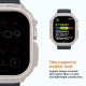 Smėlio spalvos dėklas Apple Watch Ultra 1 / 2 / 3 / 4 (49 mm) laikrodžiui "Spigen Rugged Armor"