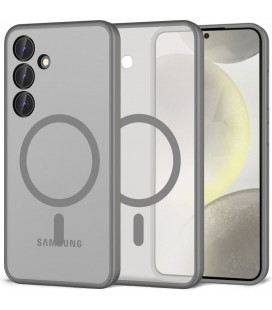 Matinis pilkas (Titanium) dėklas Samsung Galaxy S24 telefonui "Tech-Protect Magmat Magsafe"