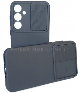 Juodas dėklas su kameros apsauga Samsung Galaxy A35 5G telefonui "Camshield Soft"