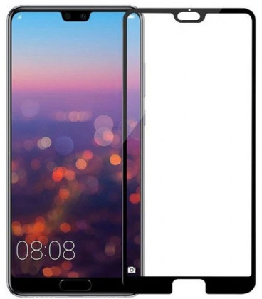 LCD apsauginis stikliukas "5D Full Glue" Huawei P20 Pro/P20 Plus lenktas juodas