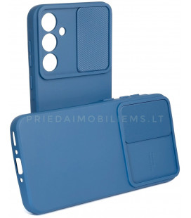 Mėlynas dėklas su kameros apsauga Samsung Galaxy A35 5G telefonui "Camshield Soft"